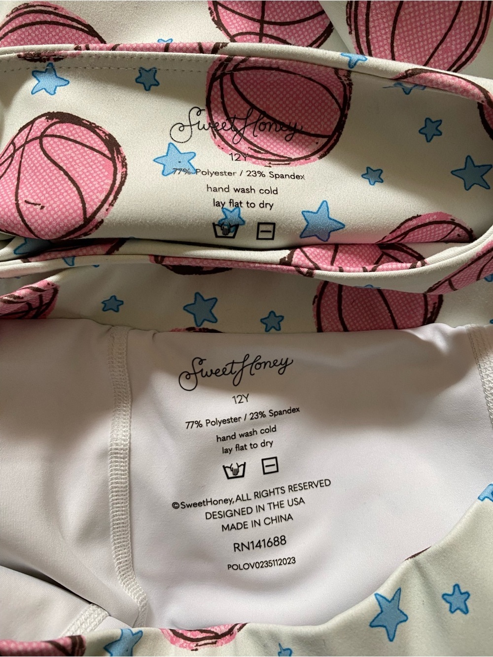SweetHoney Basketball Print Active Skort Tank Top Set Pink 12 - Picture 13 of 15